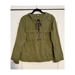 Free People Lace-Up Utility Hoodie Jacket